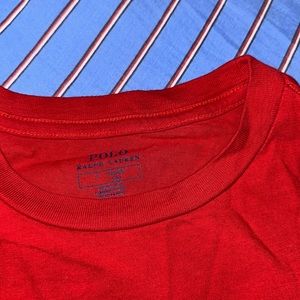 Red polo T-shirt worn once